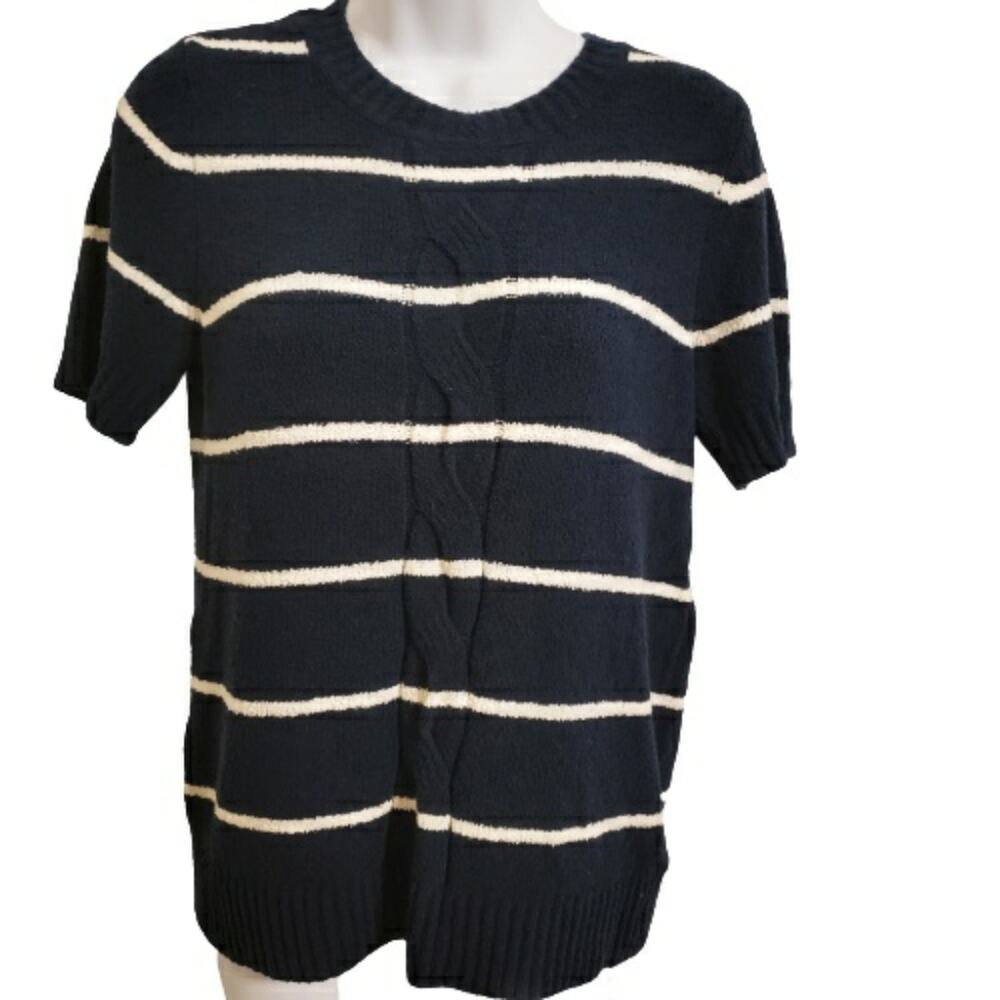 Banana Republic Boucly Striped Short Sleeve Sweater
